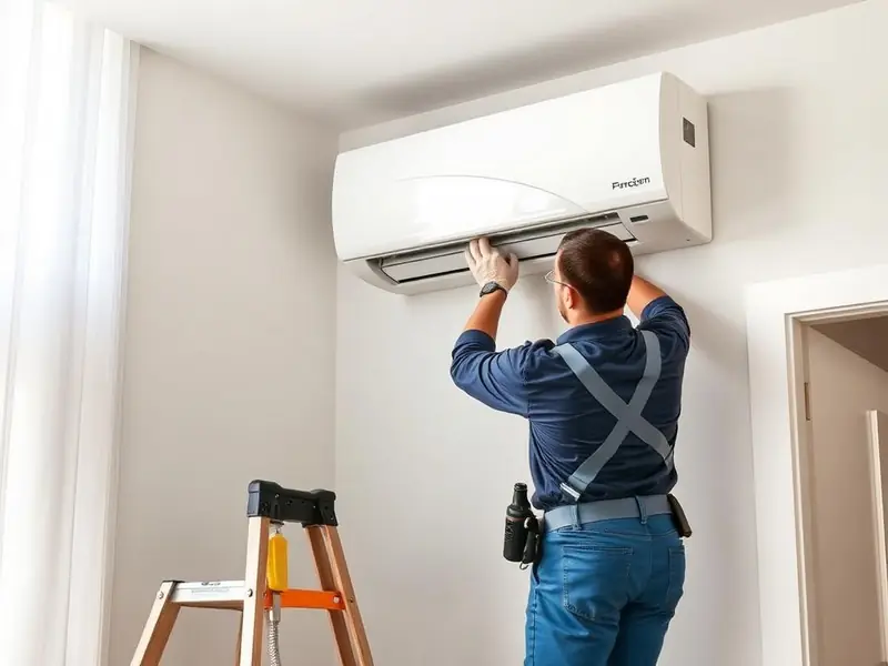 Instalação de split hi-wall em residência